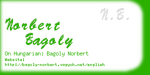 norbert bagoly business card